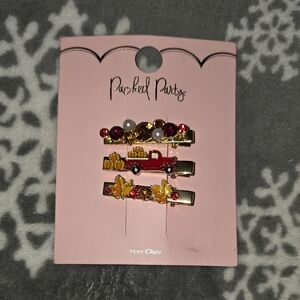 Packed Party Red and Gold Fall/Autumn Hair Clips
